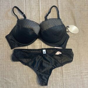 Black Bra with matching panty